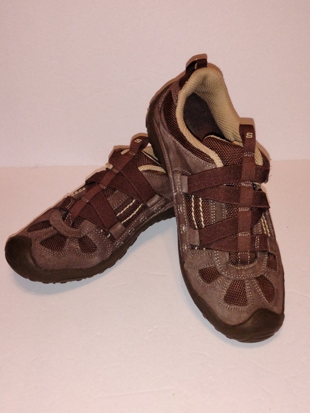 P-036 Skechers Women's Brown and Tan with Intuition Strap
